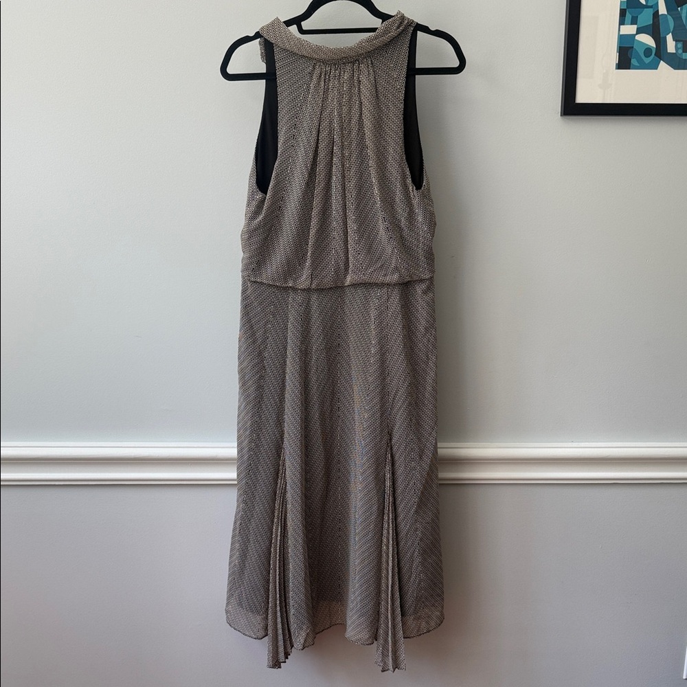 NWT Reiss Elegant Sleeveless Geometric Midi Dress